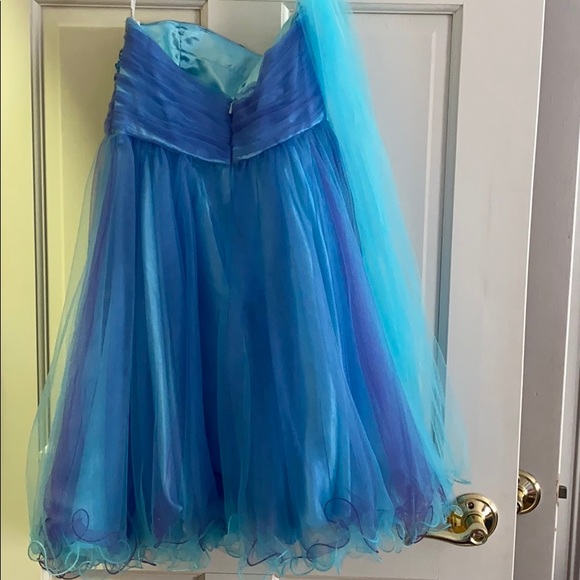 Blue Cocktail Dress - Picture 3 of 4